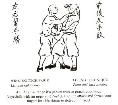 Figura de defensa personal del Bubishi 45